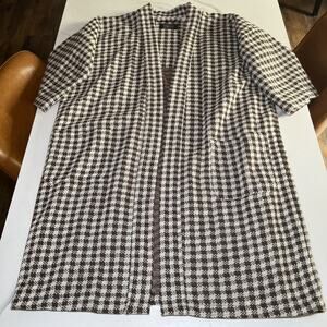 Vtg 1970s JC Pennys Towncraft Womens Knit Cardigan Open Front Jacket One Size